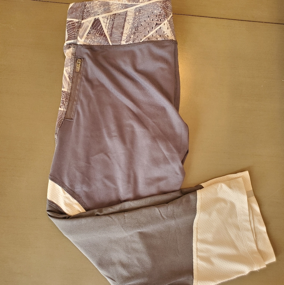 Champion white and grey design and drawstring crop